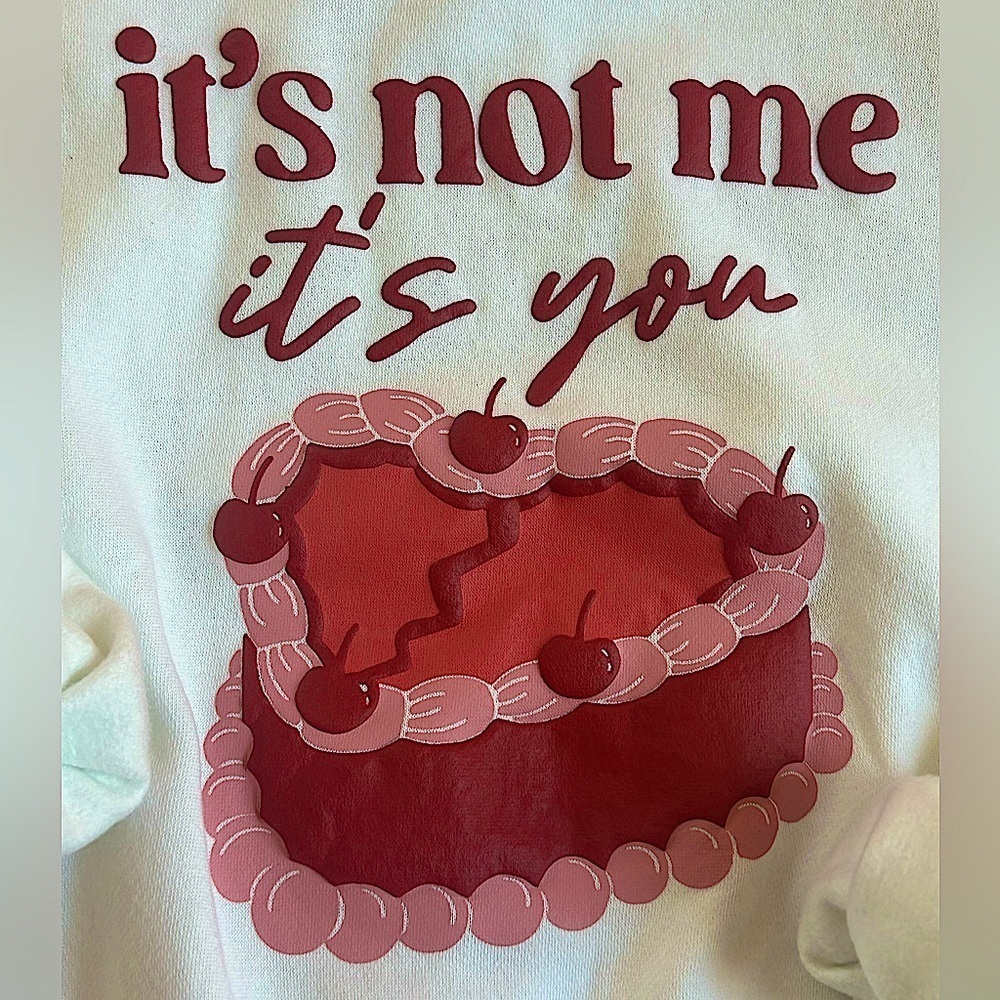 sarcastic “it’s not me it’s you” Valentine’s Day crewneck sweatshirt NWT SM